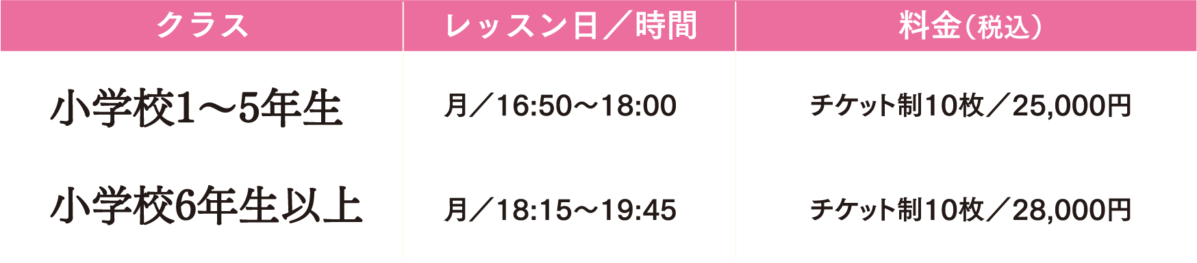 HIPHIPのクラスのご案内