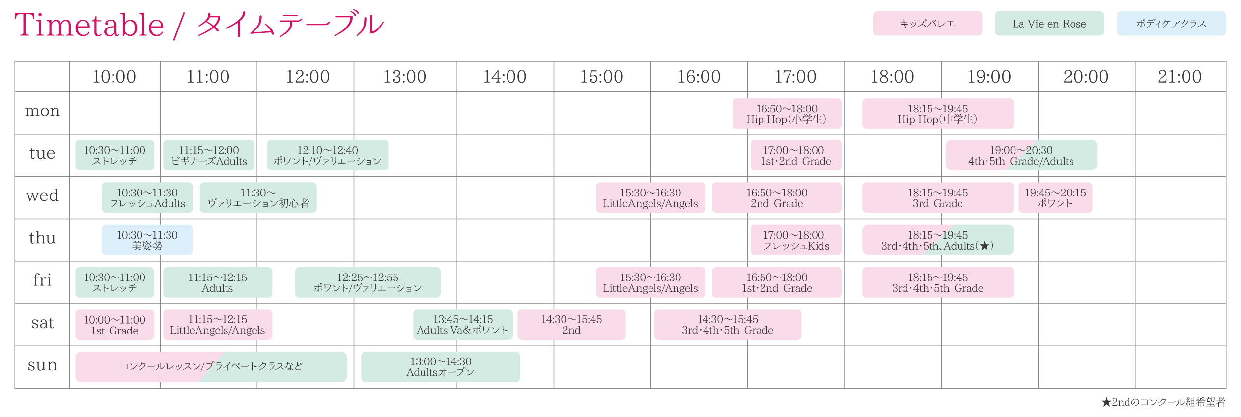 タイムテーブル